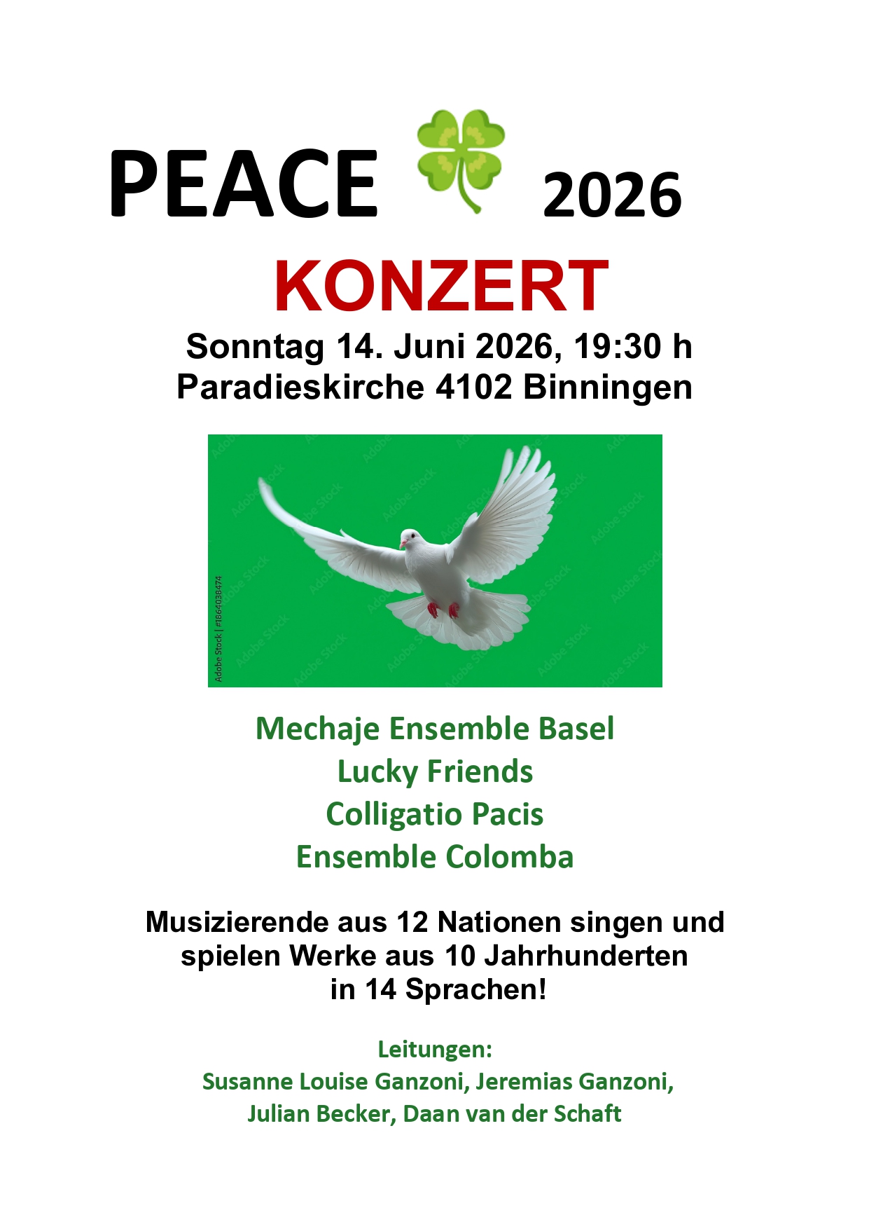 PEACE Konzert 2026